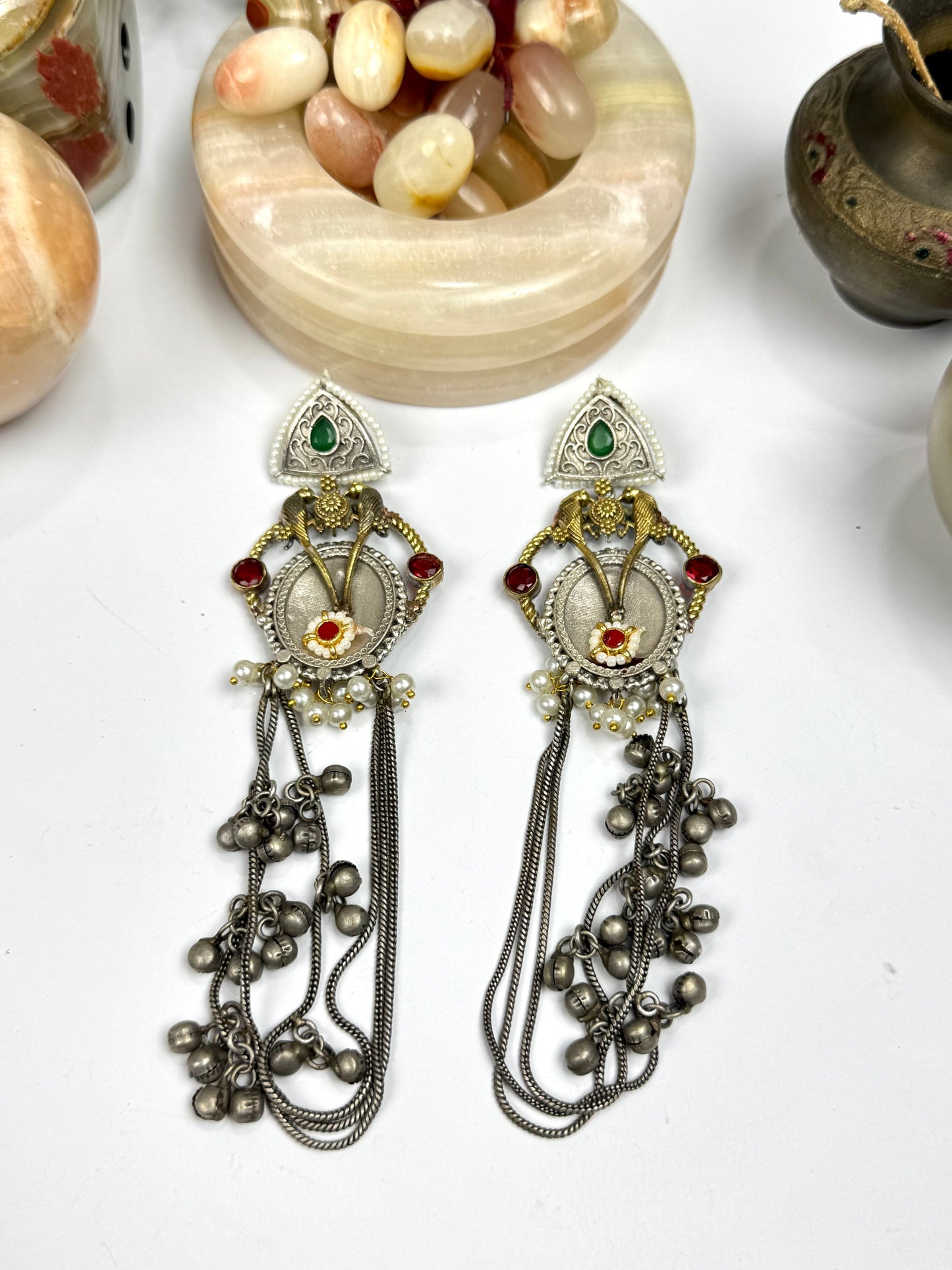 Premium brass made oxidised Designer Earrings