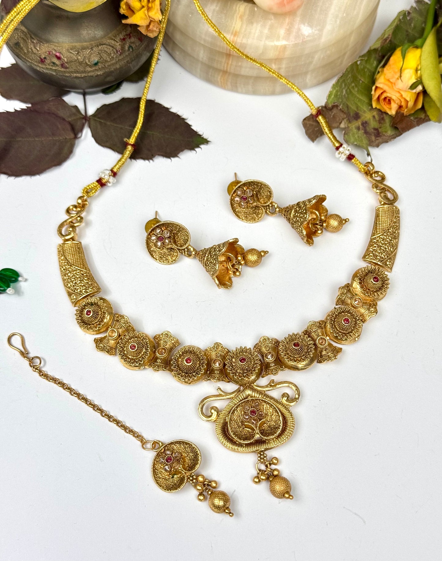 Rajwadi Maira Necklace Set