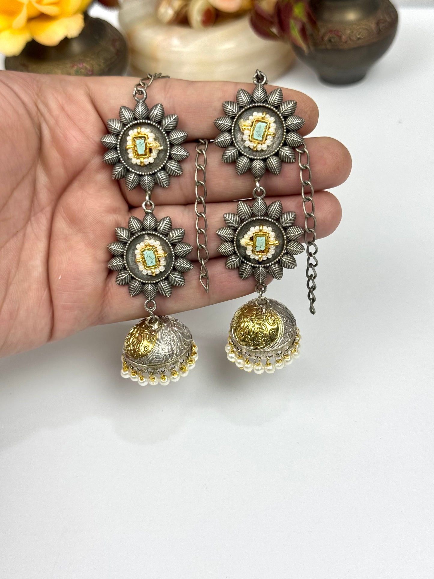 Oxidised Brass made premium Jhumkas