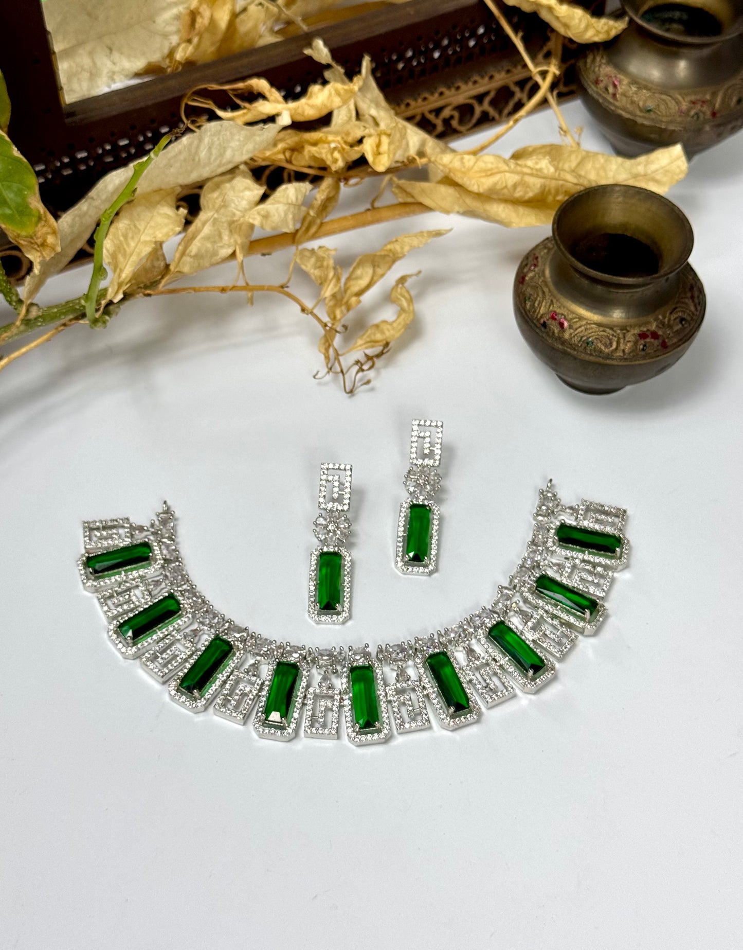 American Diamond 1 karat Necklace set