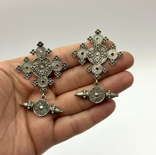 Brass made Premium Oxidised Earrings