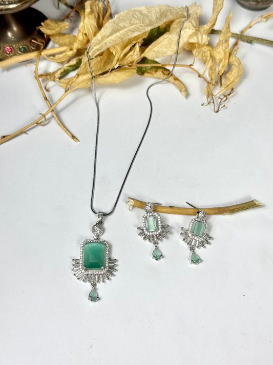 American Diamond 1 karat Pendant sets