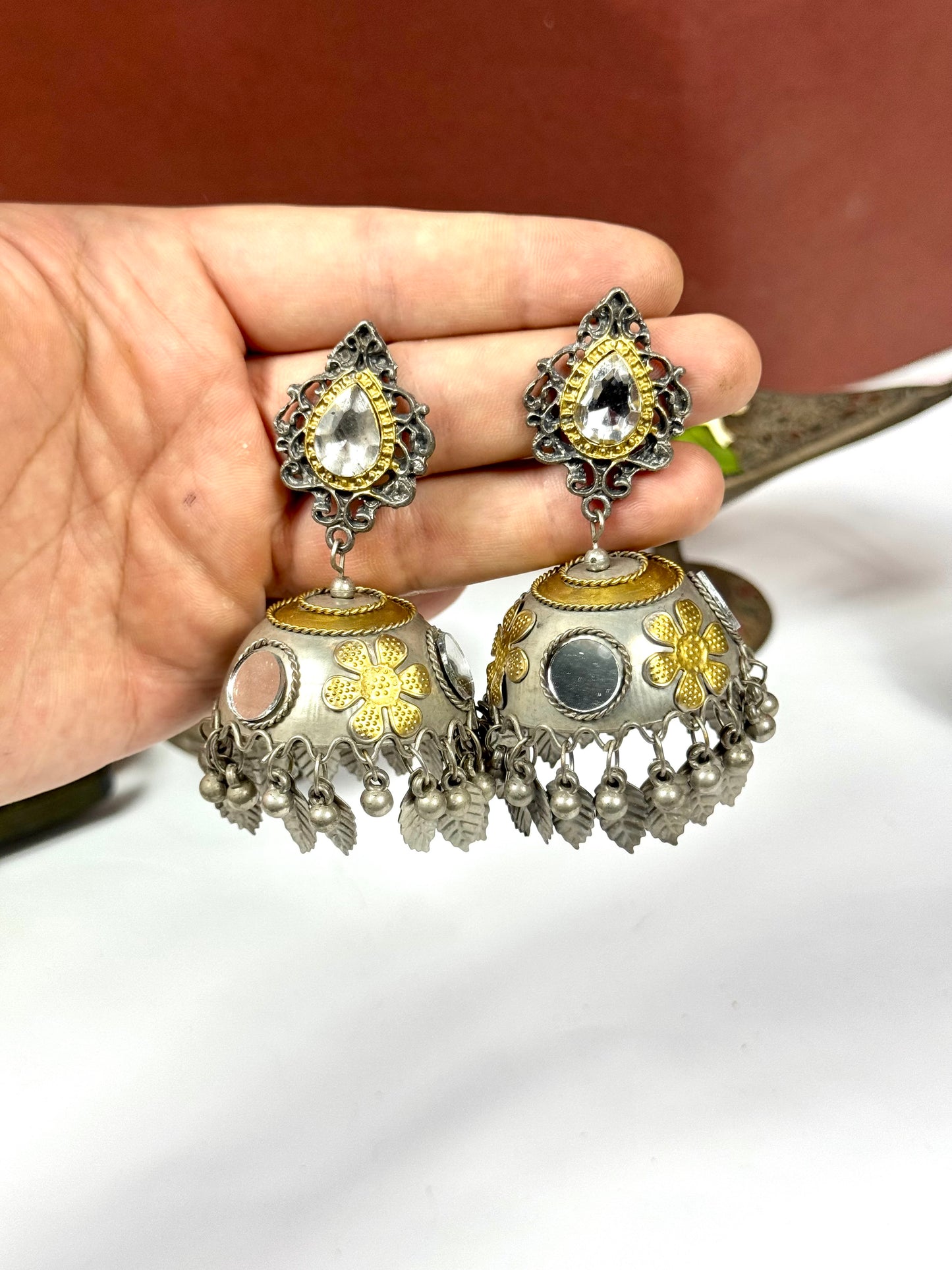 Oxidised Aliya Jhumka
