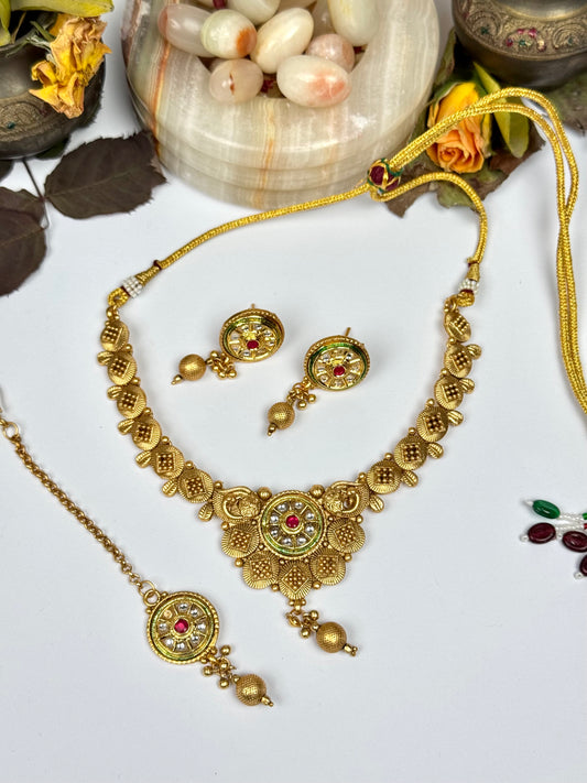 Rajwadi Shenaz Necklace set