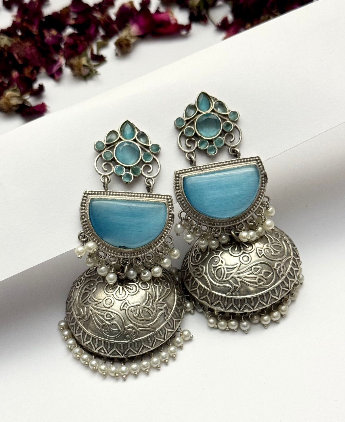 Premium oxidised Brass made Full size jhumka