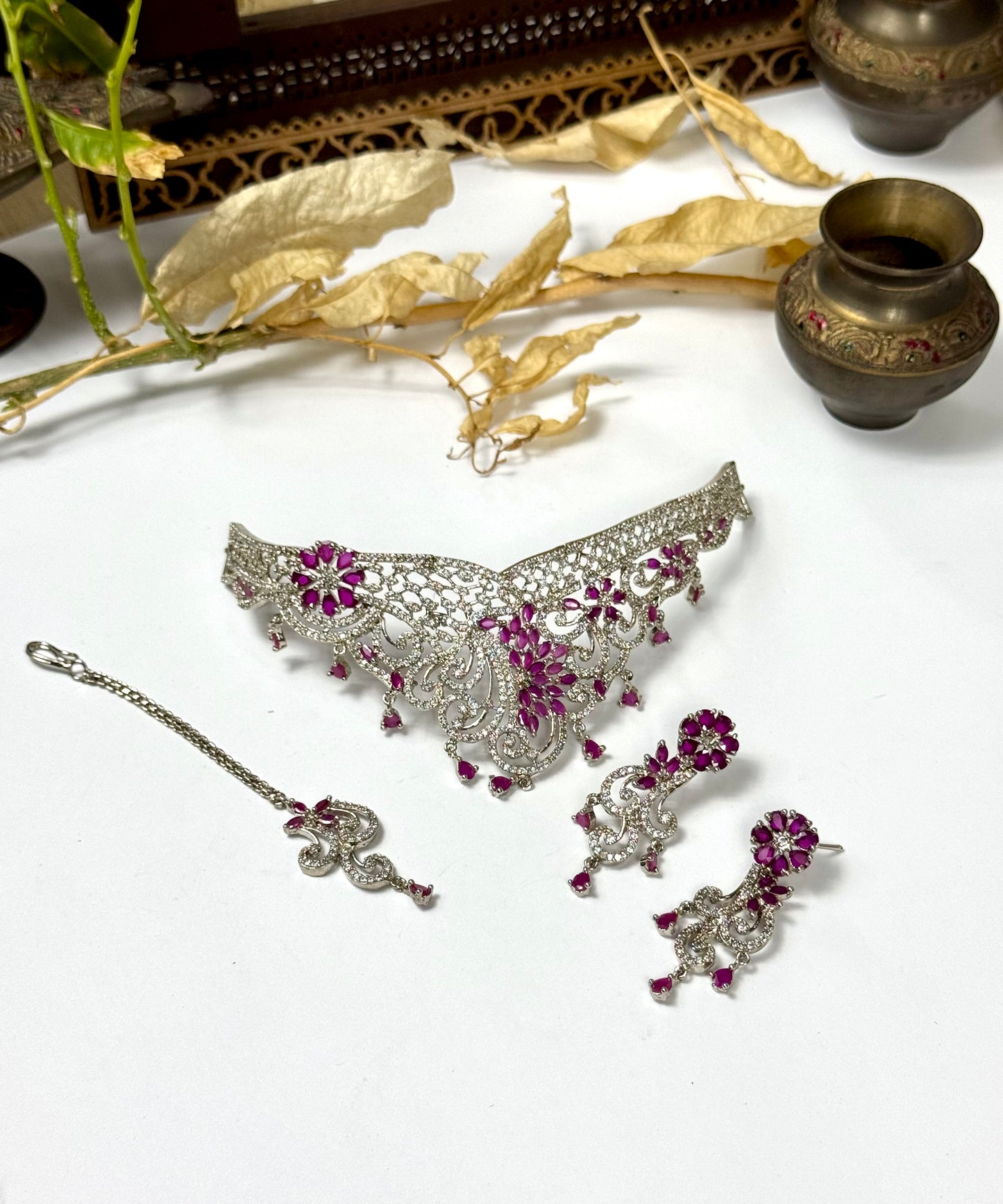 American Diamond 1 karat Choker set