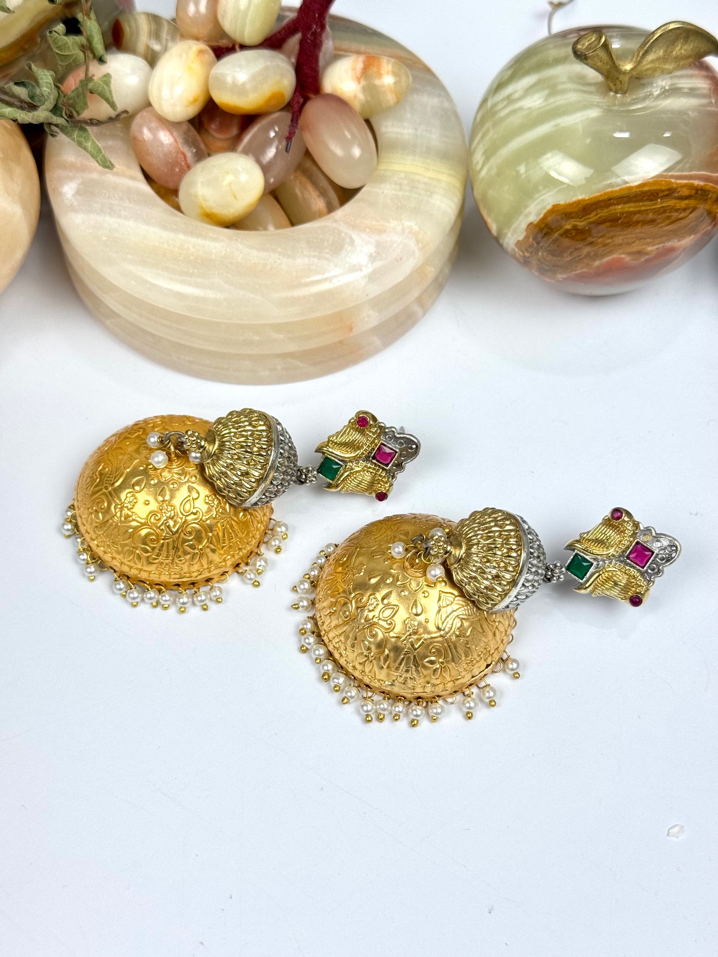 Premium Brass Made Oxidised Earrings