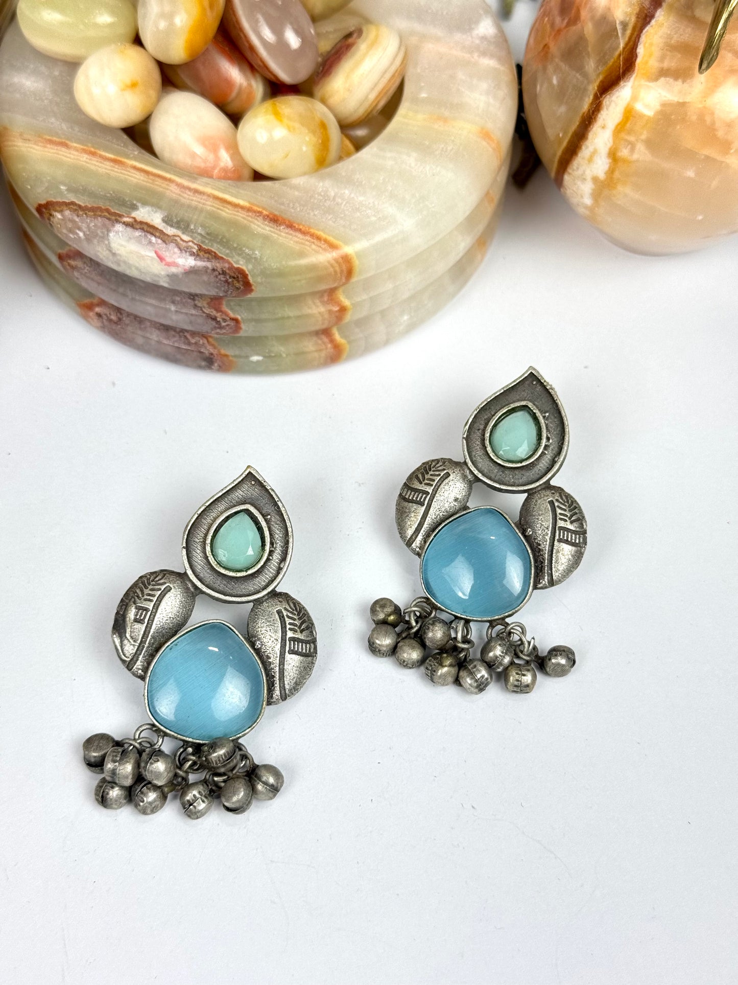 Premium Brass Made Oxidised Earrings