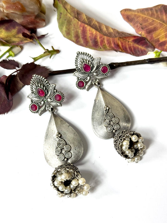 Brass Made Premium Oxidised Jhumkas