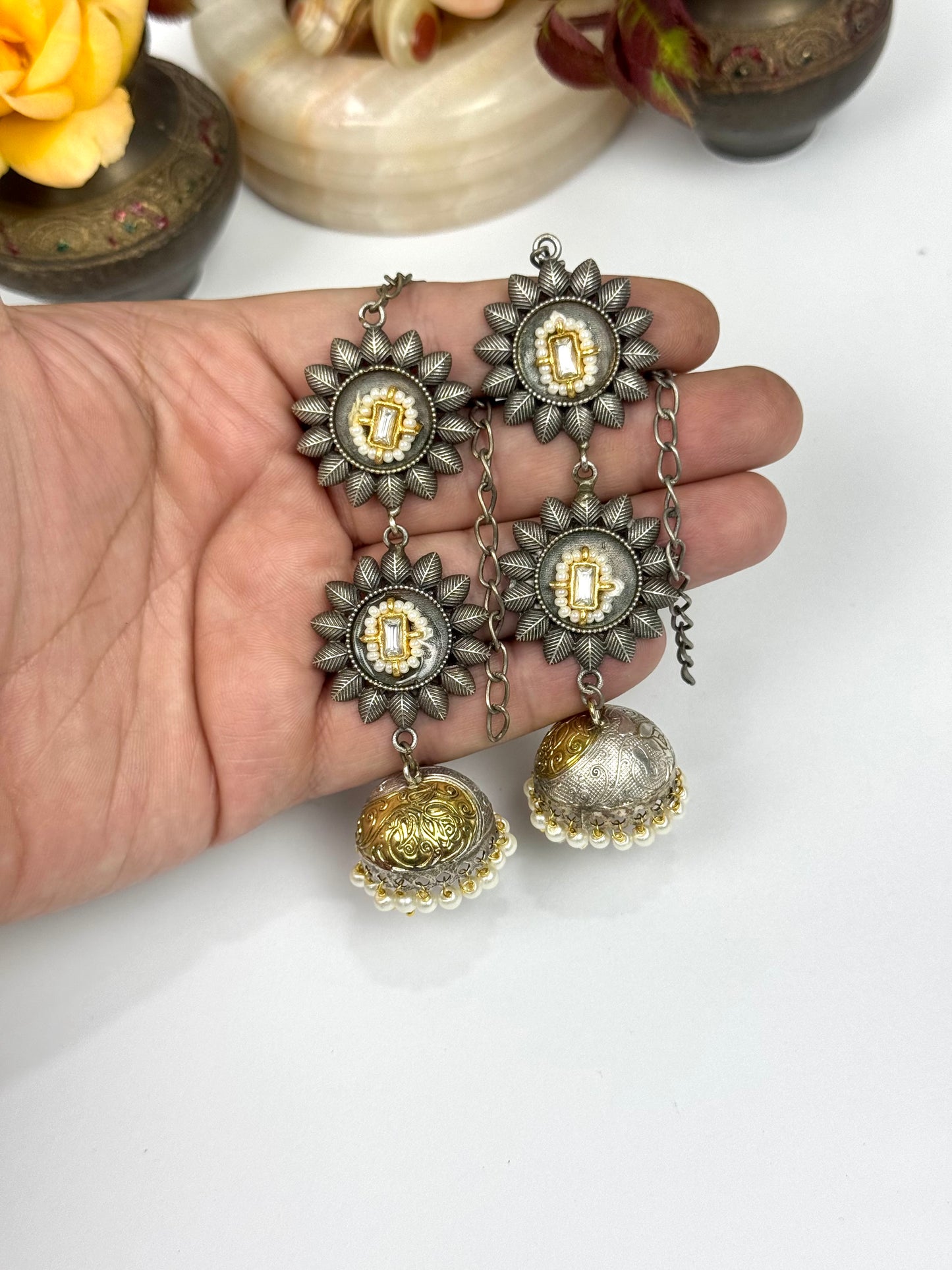 Oxidised Brass made premium Jhumkas