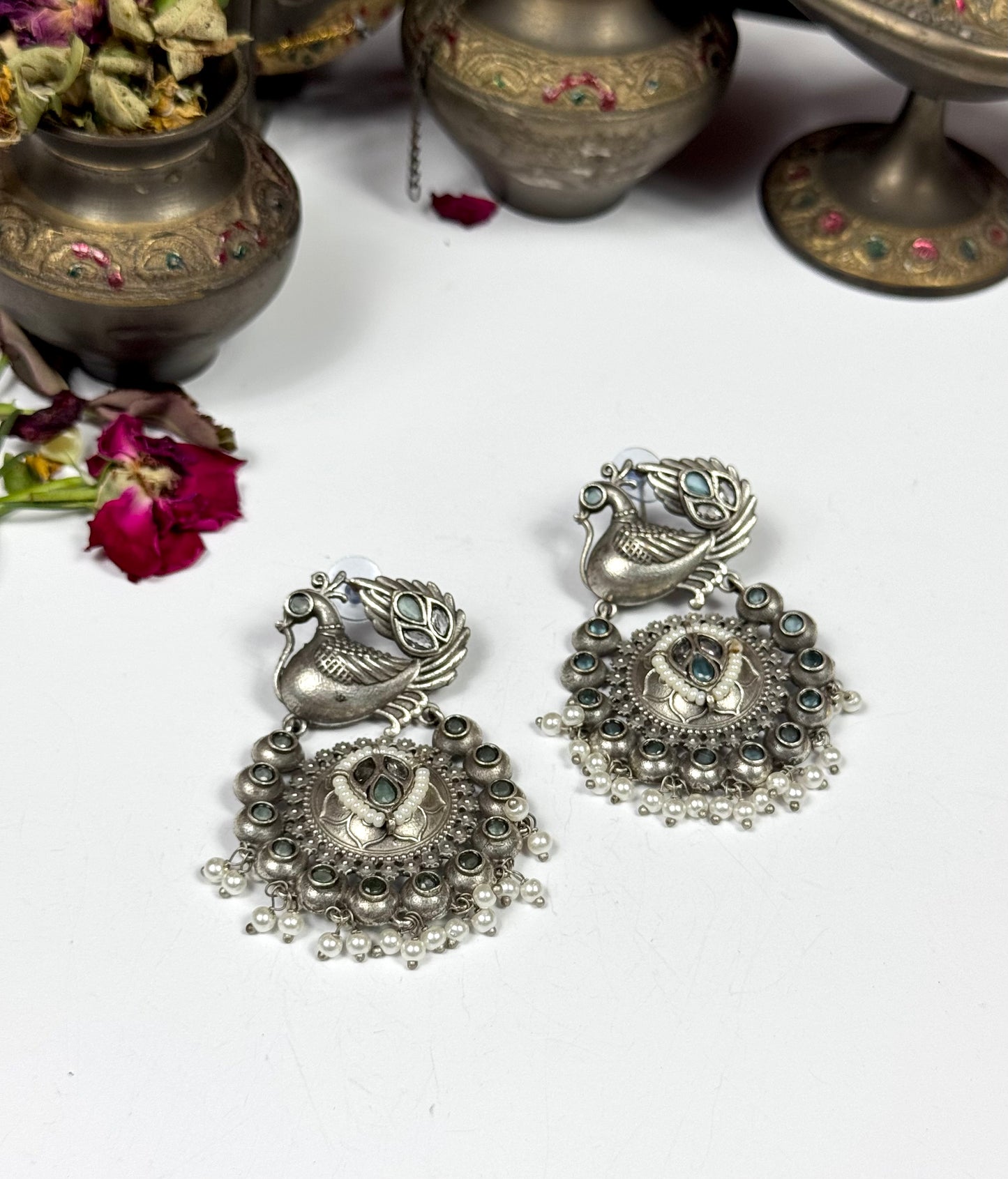 Premium Oxidised Azra Earrings