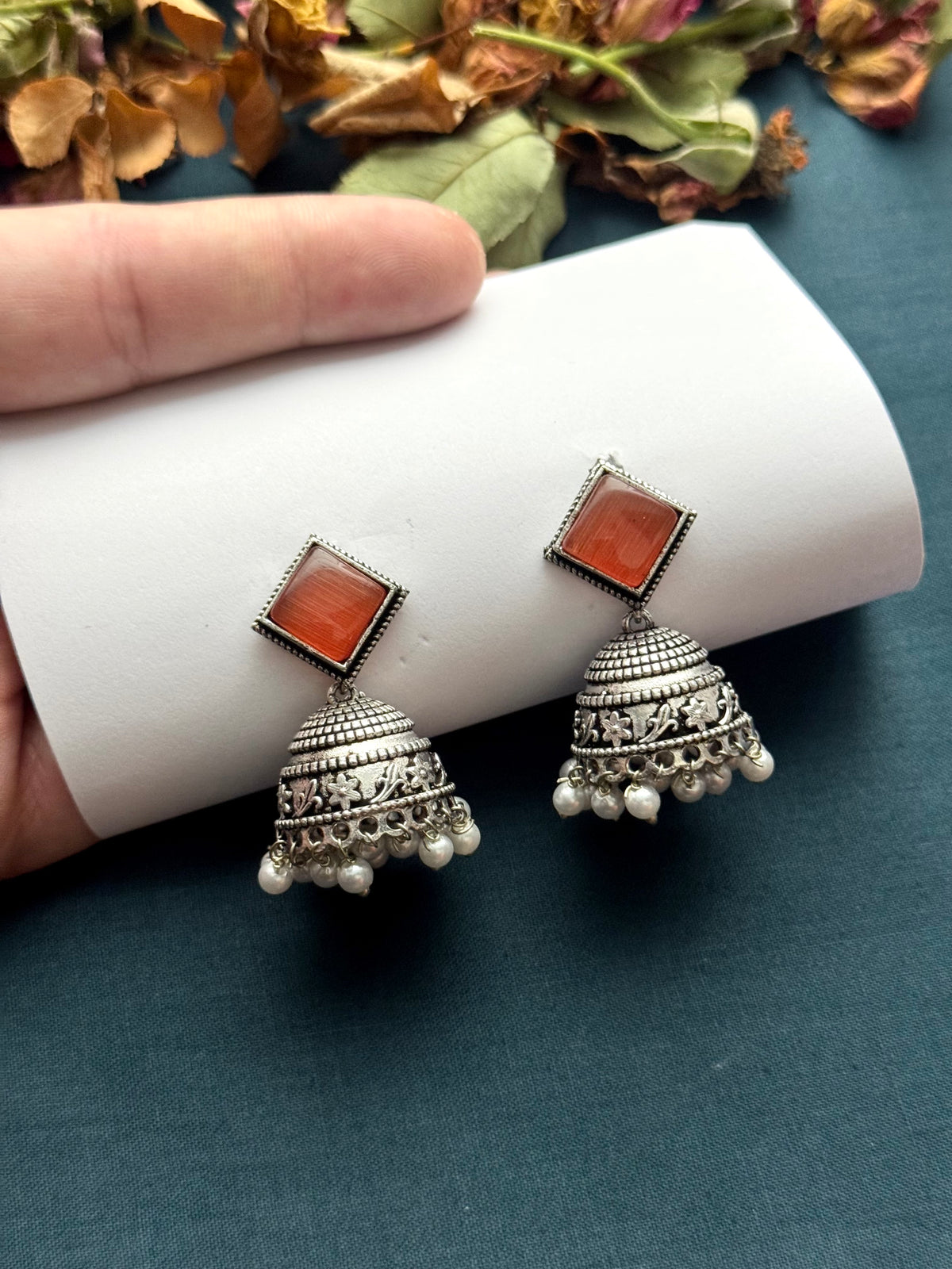 Premium brass made Oxidised jhumka