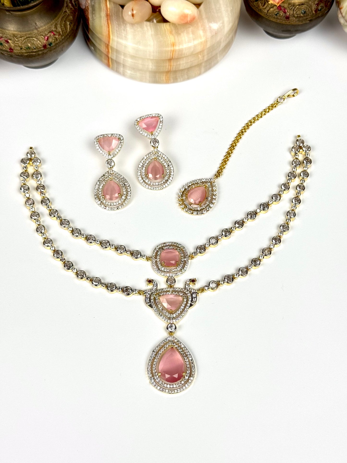 American Diamond 1karat Necklace set