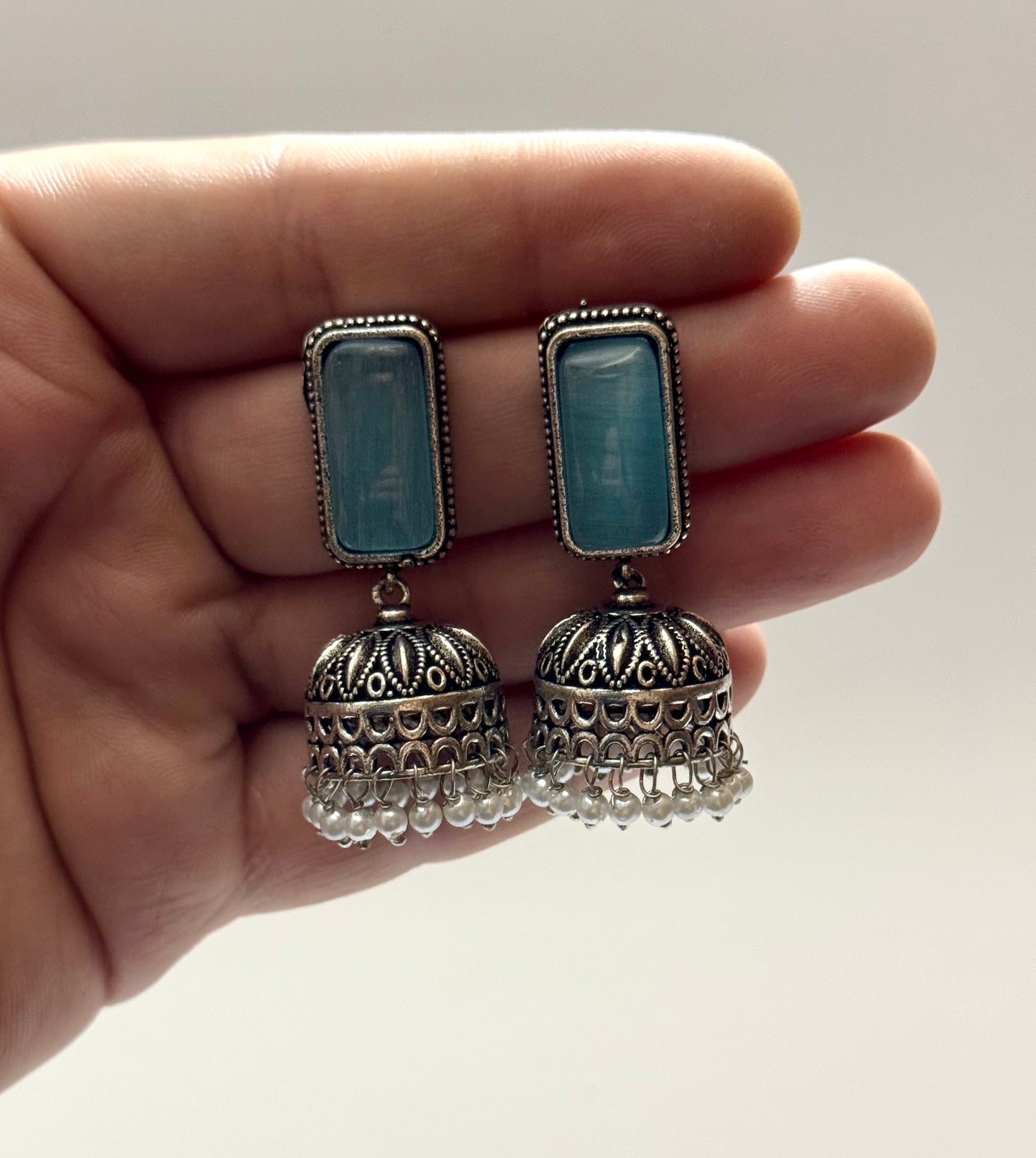 Premium Brass made oxidised Jhumka