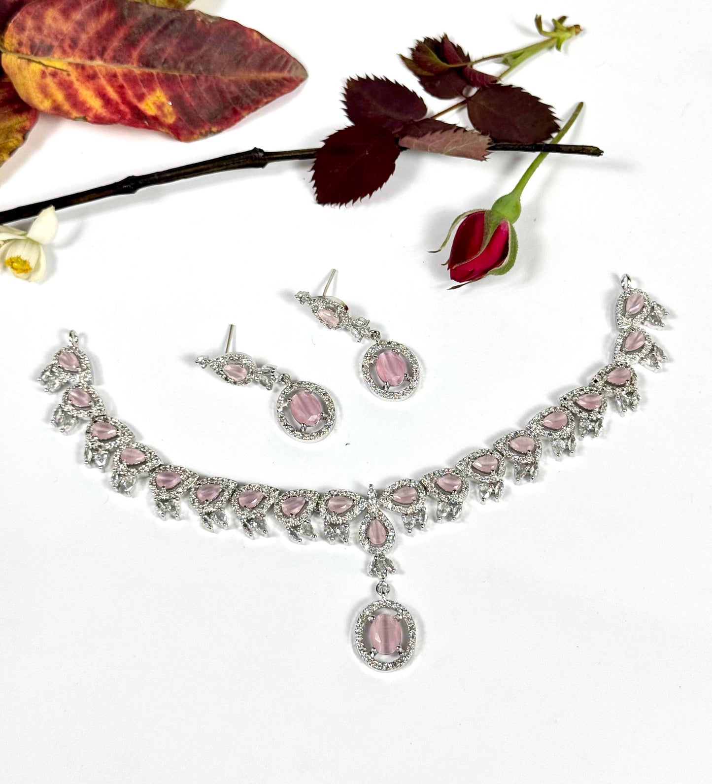 American Diamond 1 karat Necklace set
