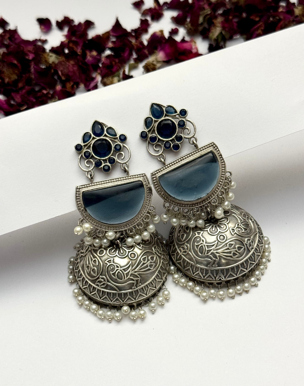 Premium oxidised Brass made Full size jhumka
