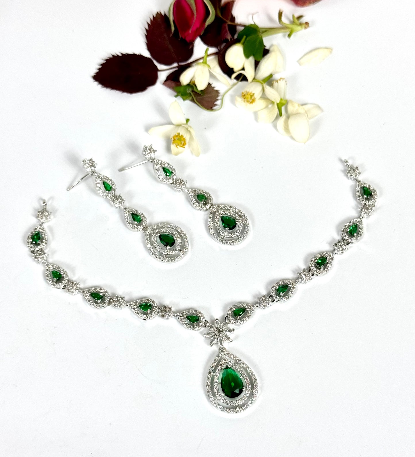 American Diamond 1 karat Necklace set