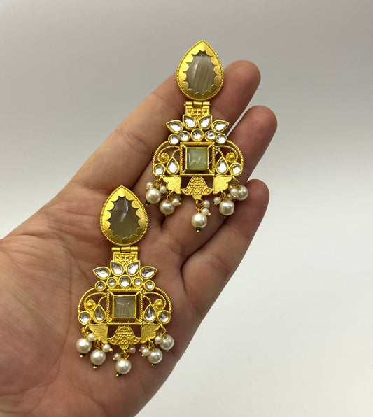 Premium Brass Meerab Earrings