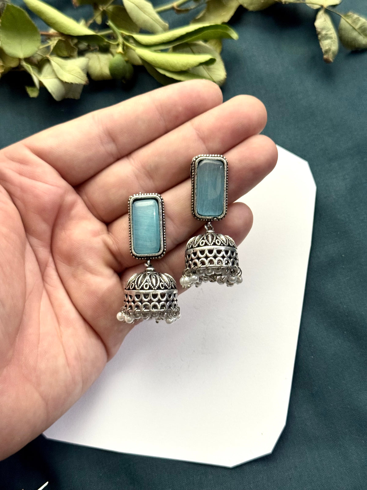 Premium Brass made oxidised Jhumka