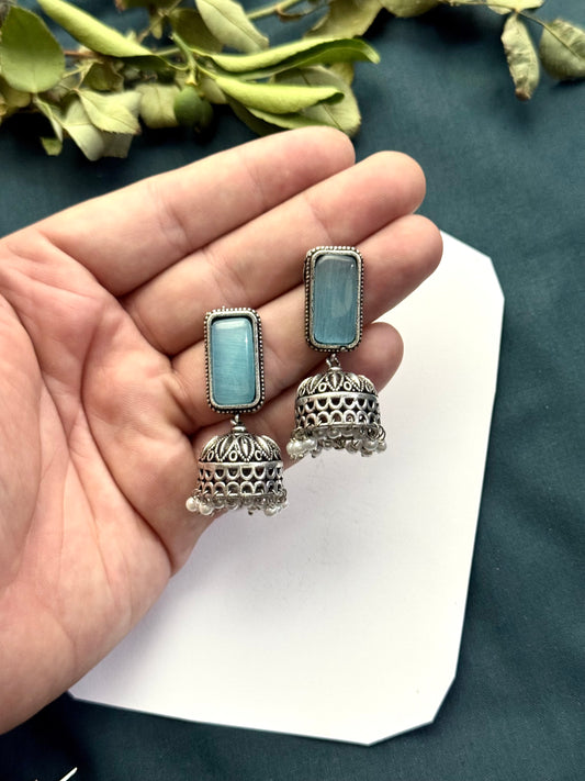 Premium Brass made oxidised Jhumka