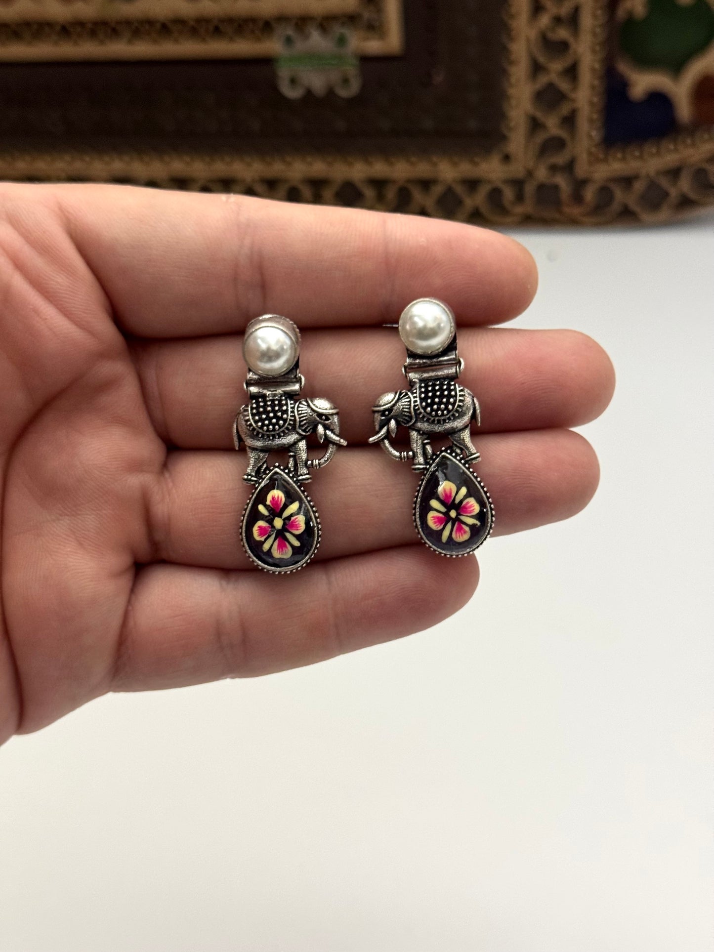 Premium brass made Oxidised Earrings