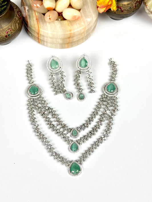 American Diamond 1karat Mala set