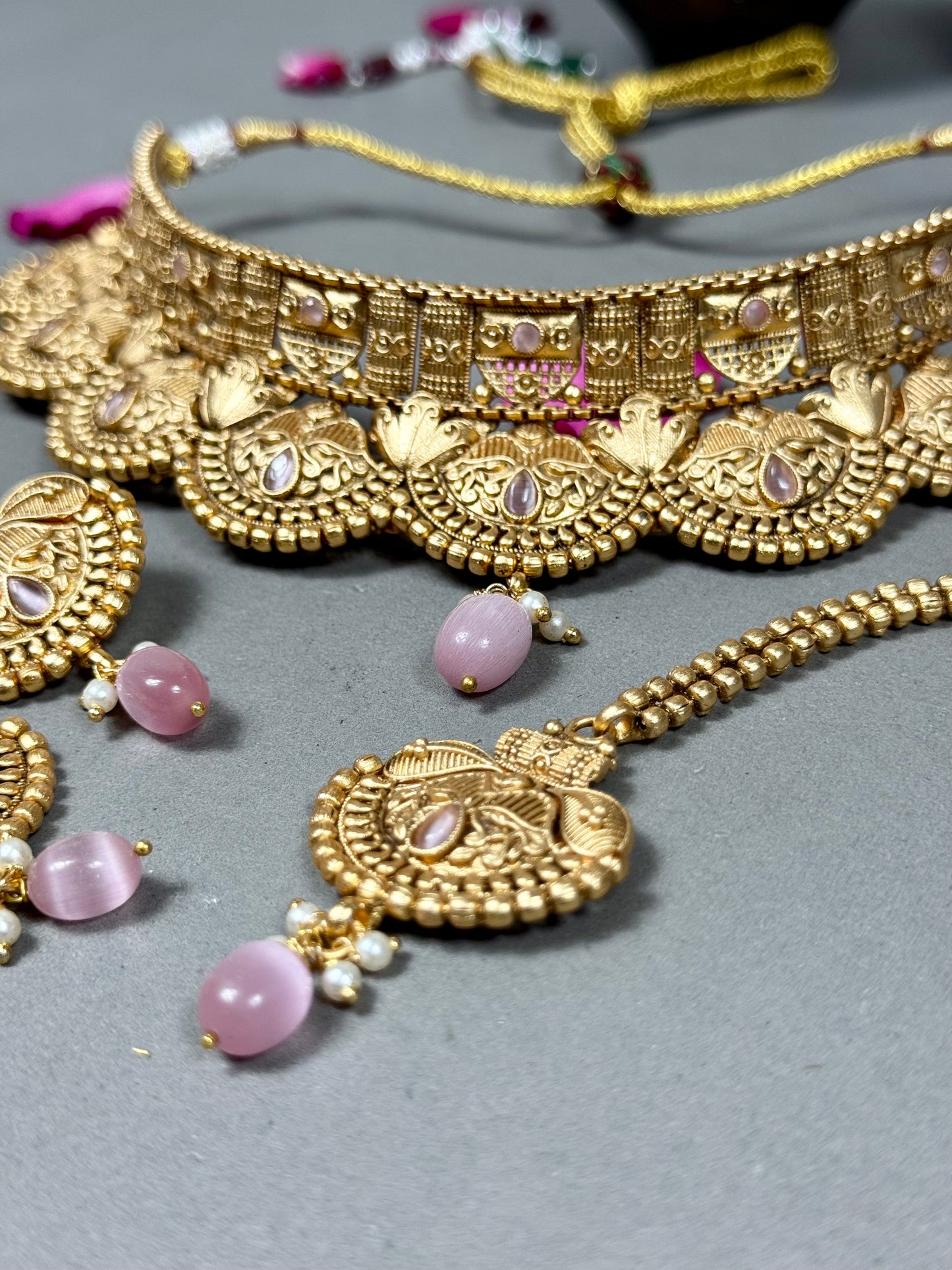 Rajwadi Brass Choker set