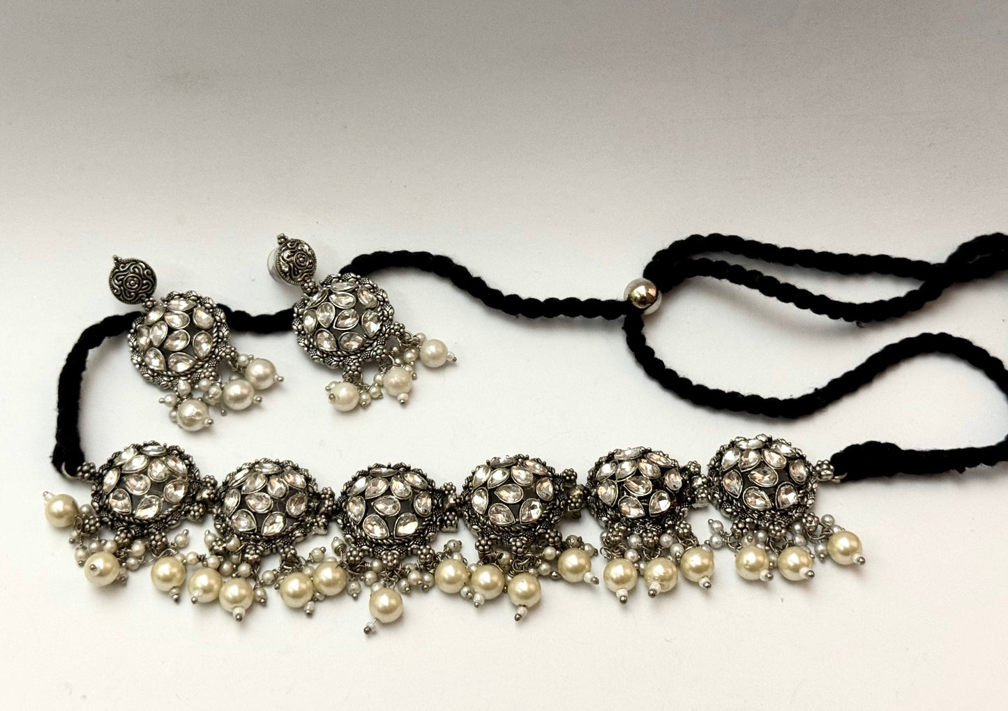 Oxidised Zarcon Choker set