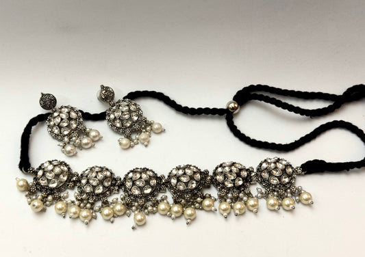 Oxidised Zarcon Choker set