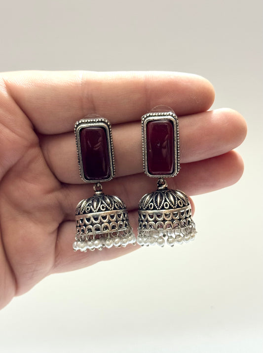 Premium Brass made oxidised Jhumka