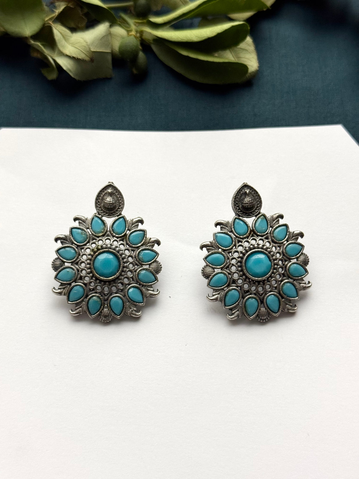Premium Brass made oxidised earrings