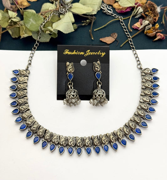 Premium Oxidised Amar Set