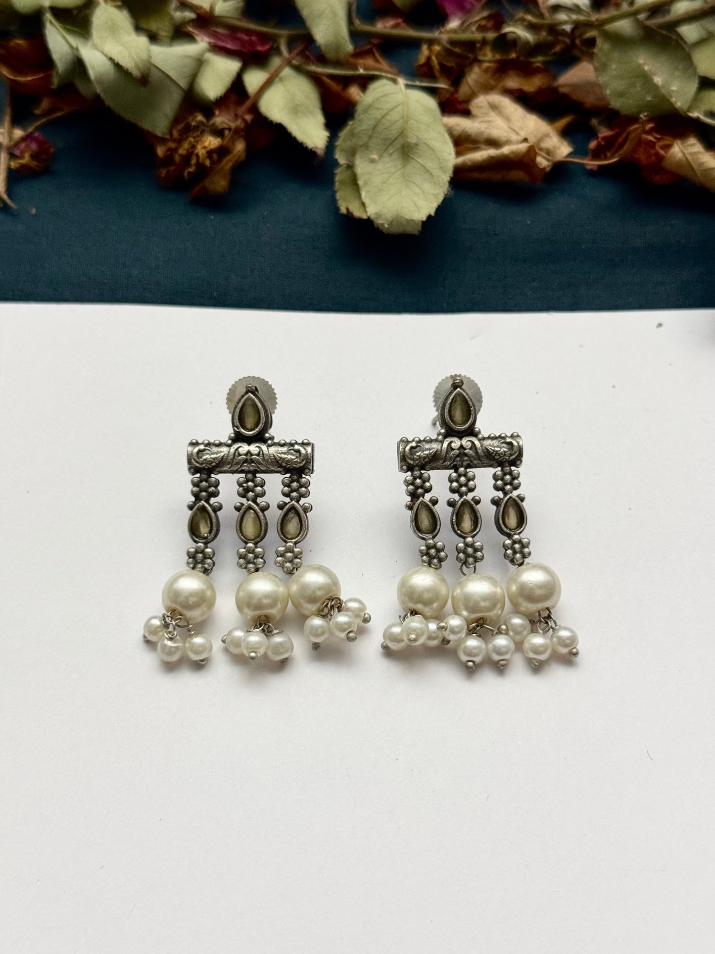 Premium brass made Oxidised Earrings