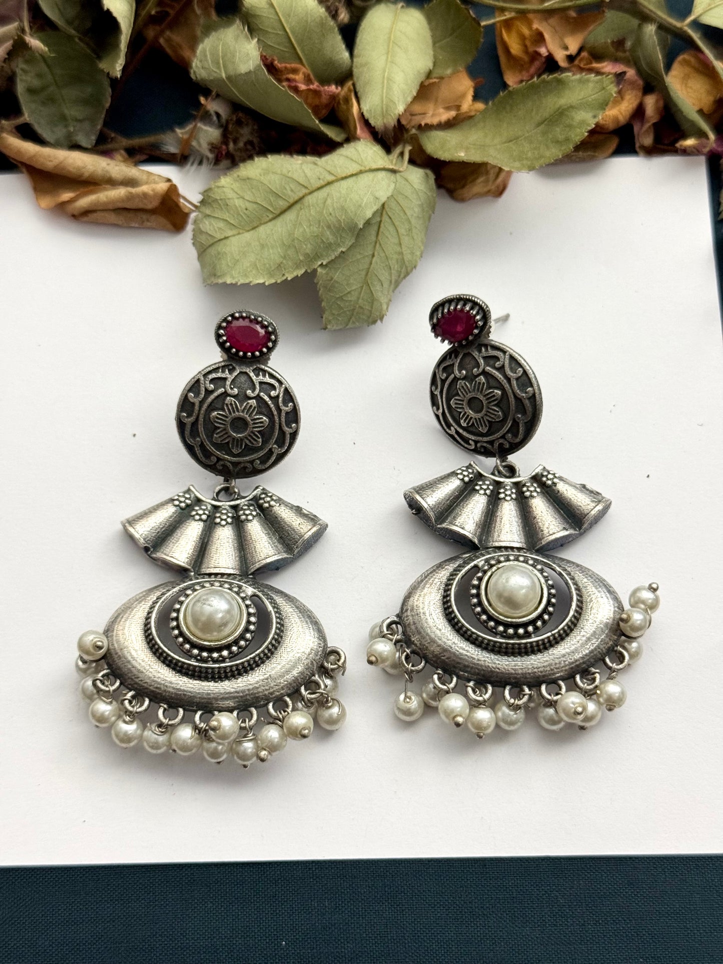Premium Brass Made oxidised Earrings