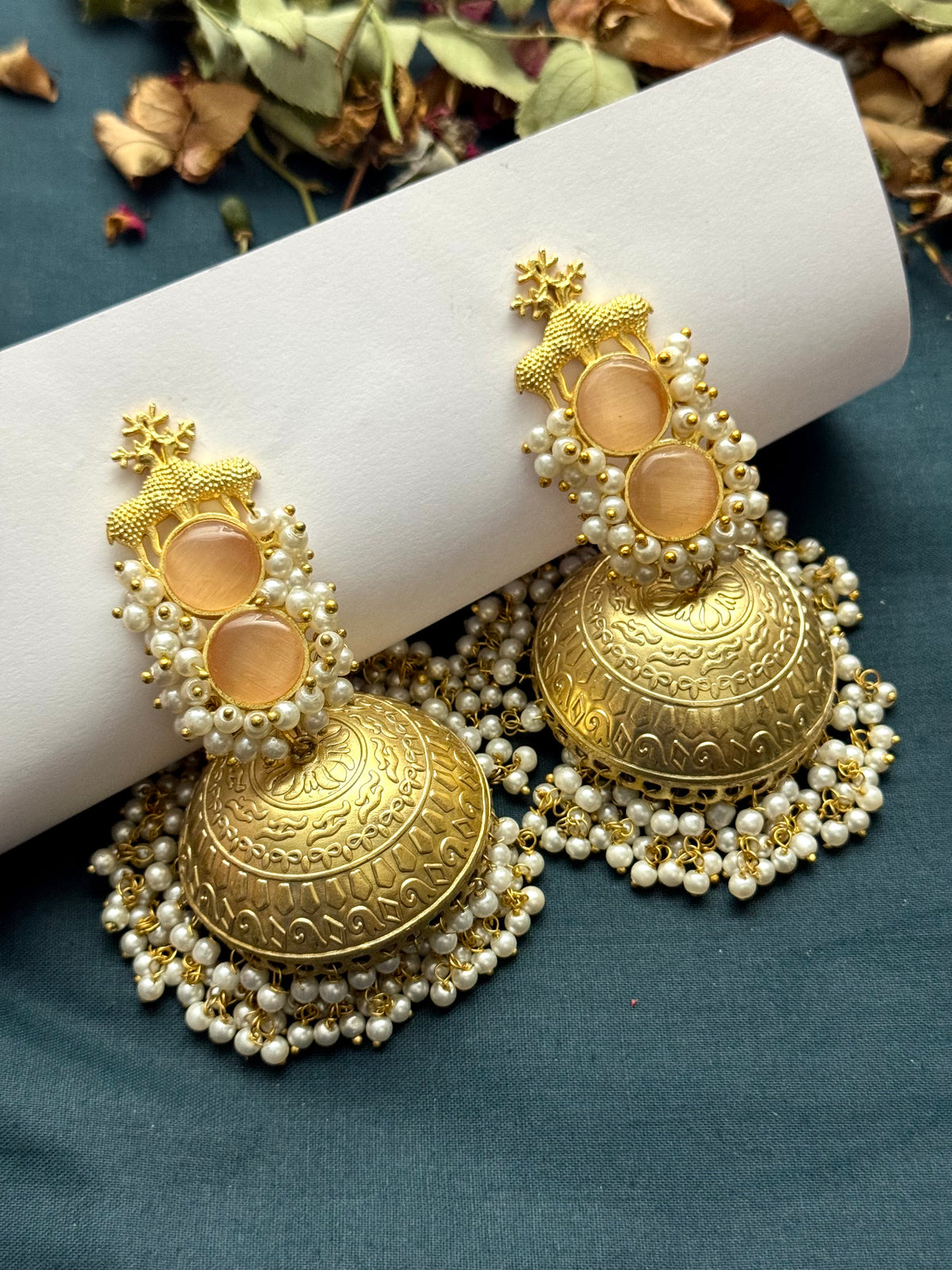 Premium Brass Radhika Jhumkas