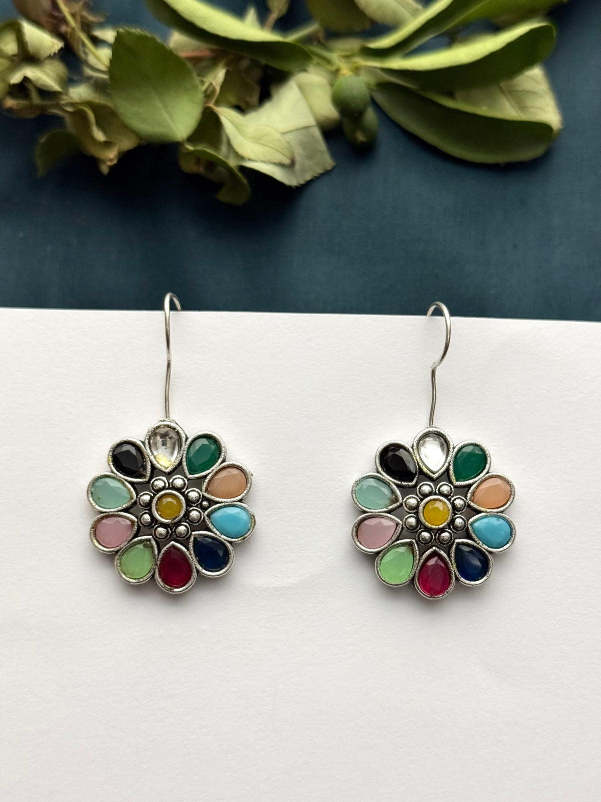 Premium Brass made Oxidised Multi Earrings