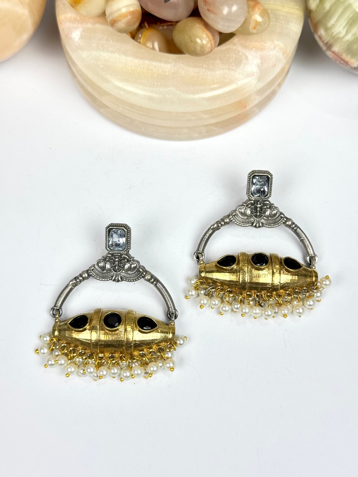 Premium oxidised Brass made Earrings