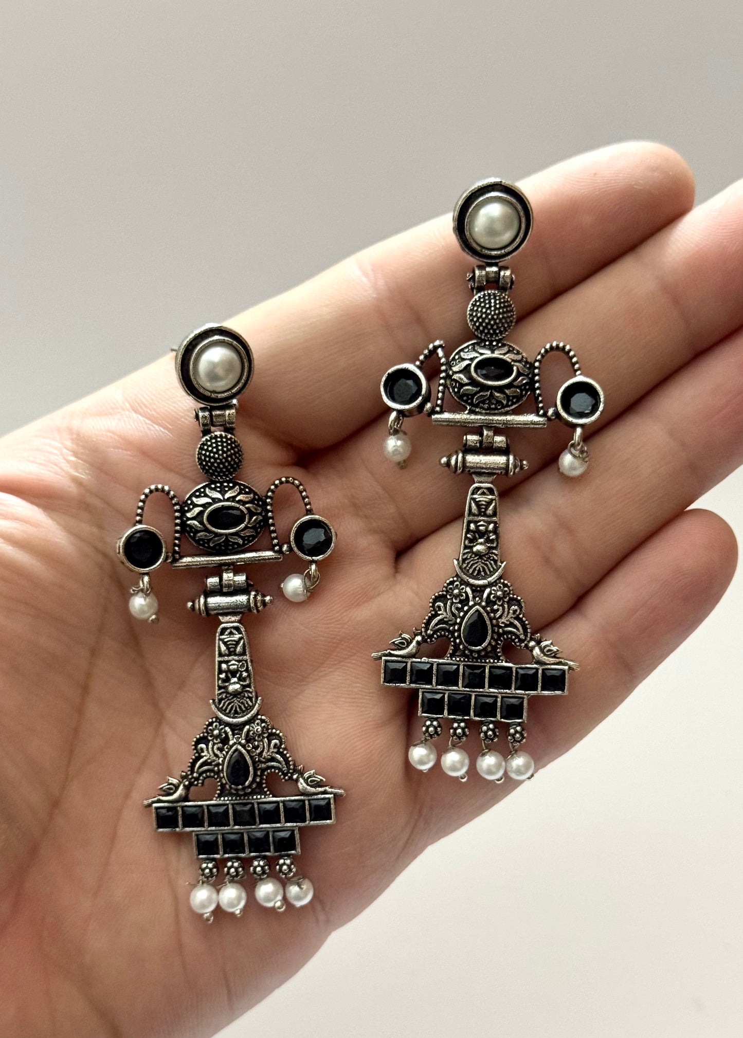 Premium Brass made Oxidised Earrings