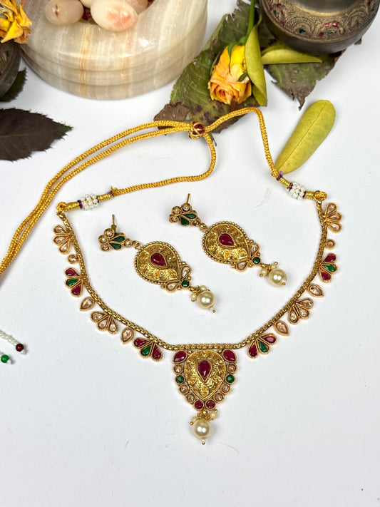 Rajwadi Dilkash Necklace set