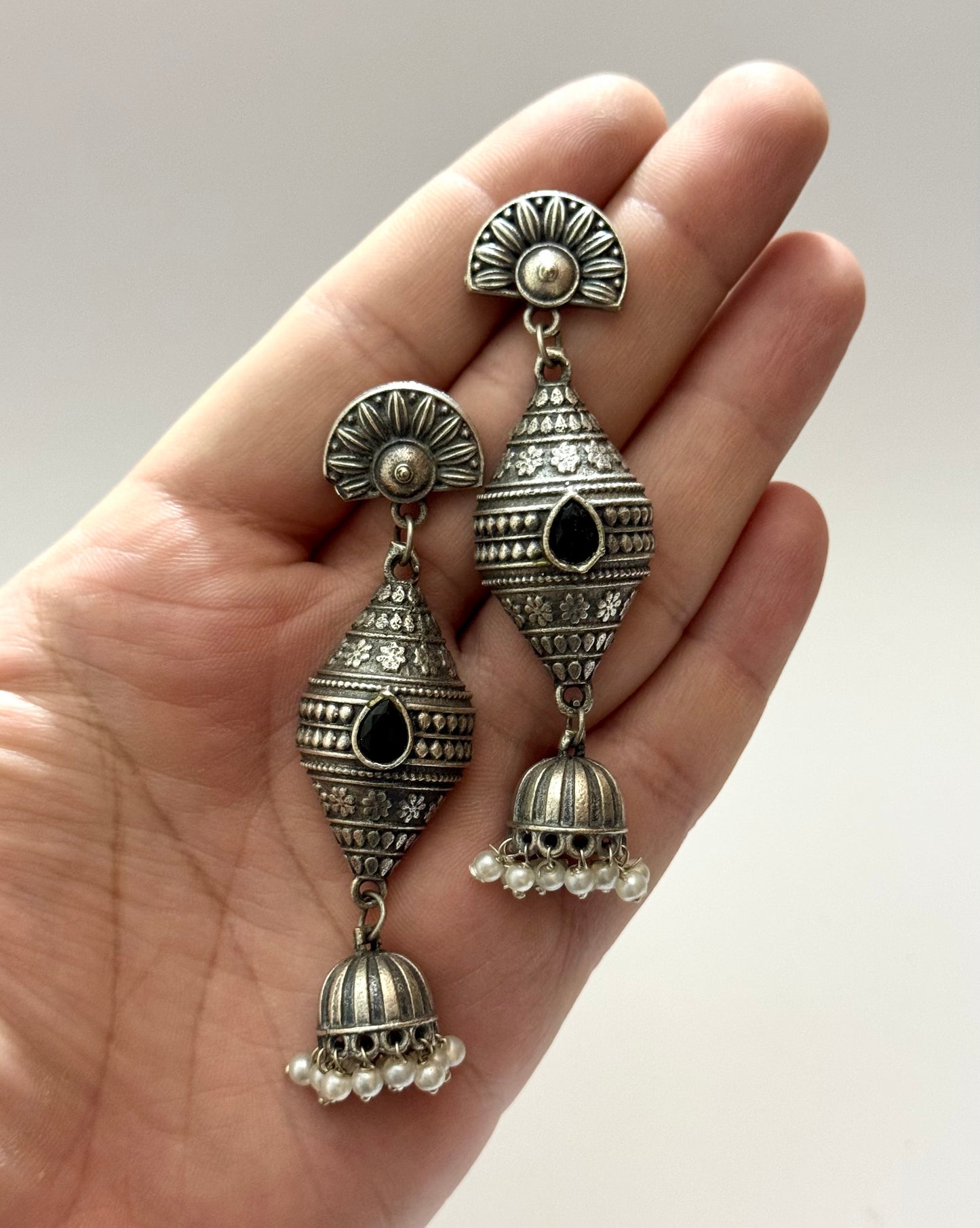 Premium brass made Oxidised jhumka
