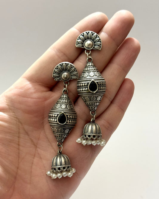 Premium brass made Oxidised jhumka