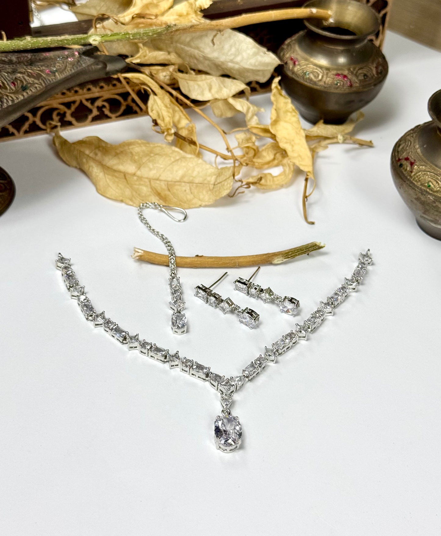 American Diamond 1 karat Necklace sets