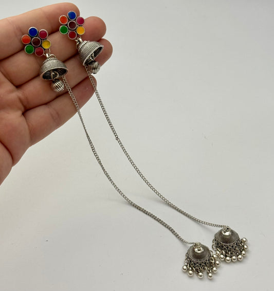 oxidised long Earrings