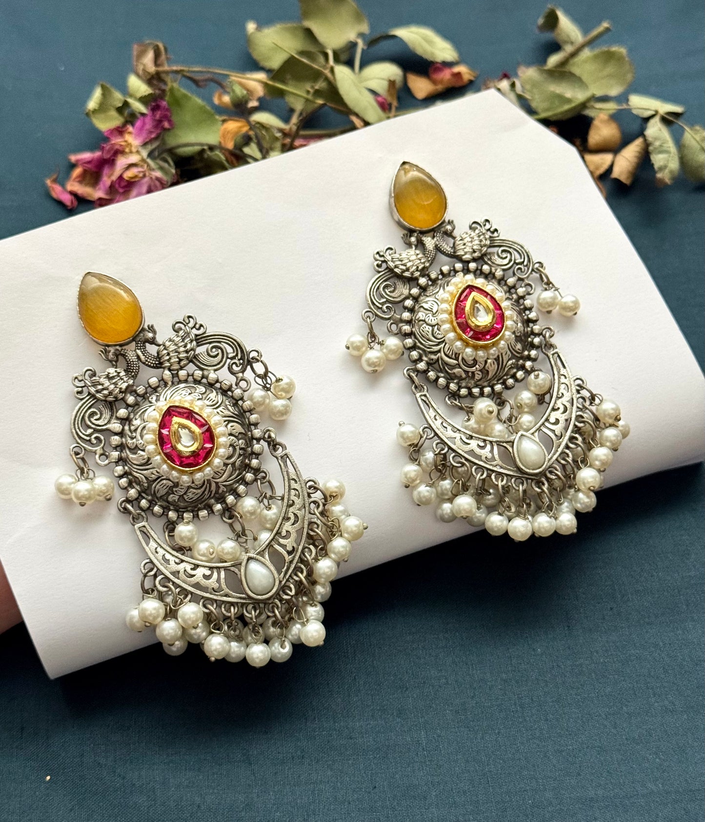 Premium oxidised Aisha Earrings