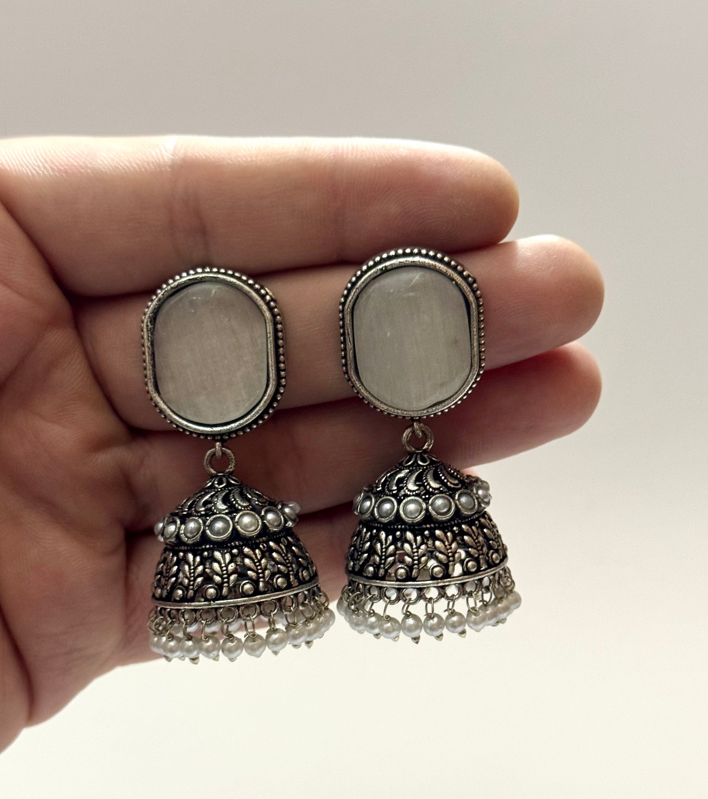 Premium Brass made Oxidised jhumka