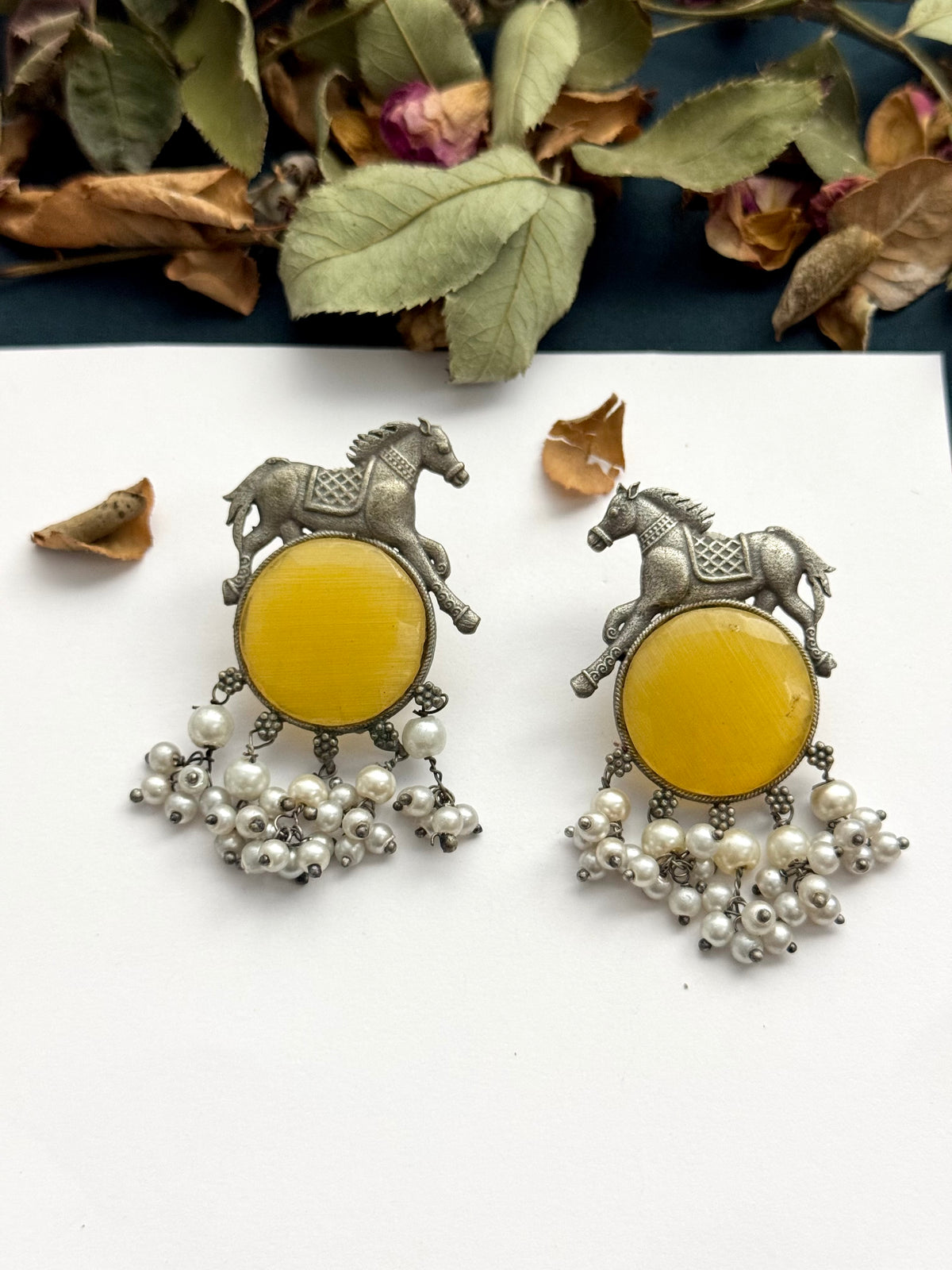 Premium brass made Oxidised Earrings