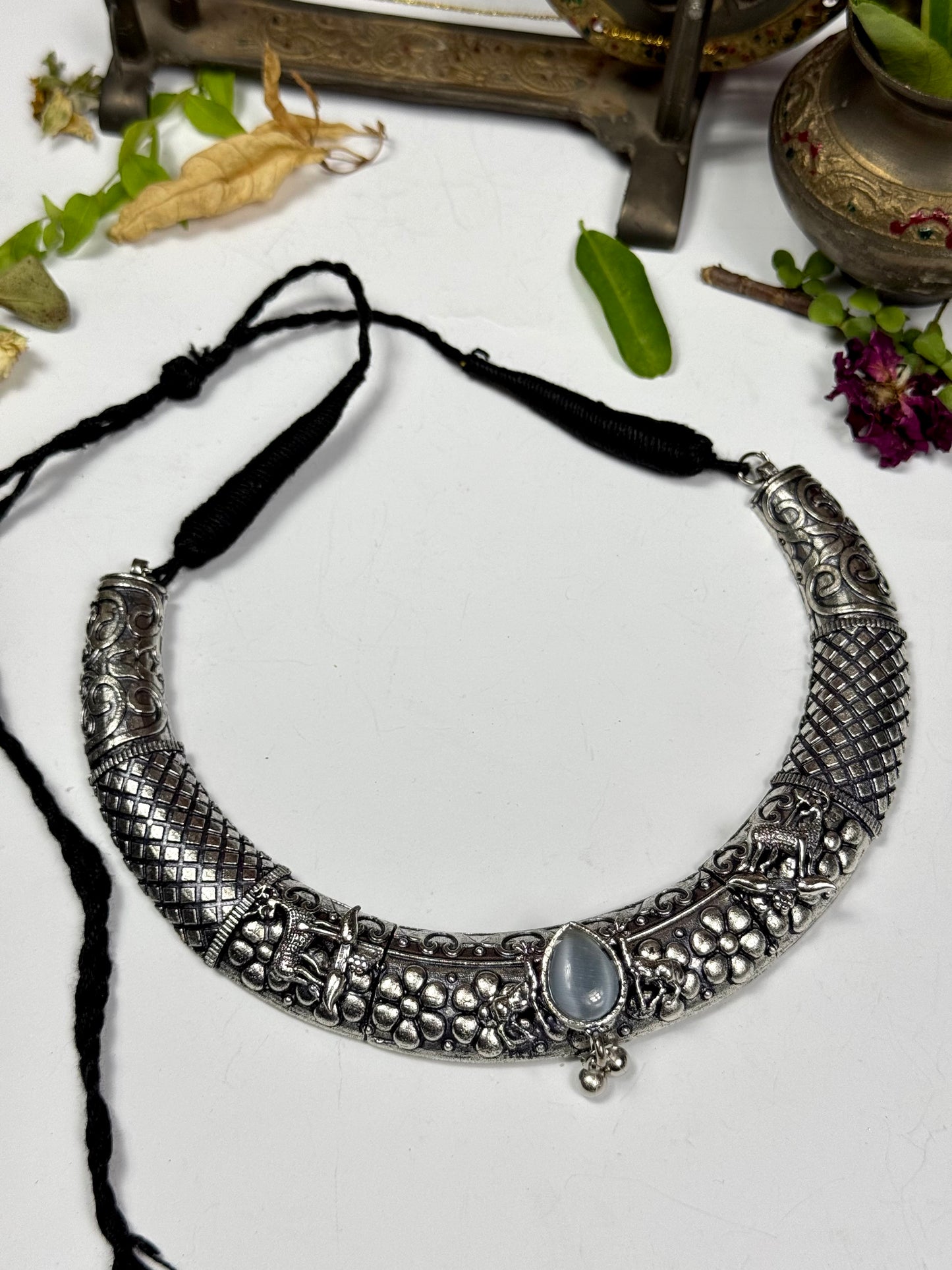 Premium Oxidised Diwar Necklace