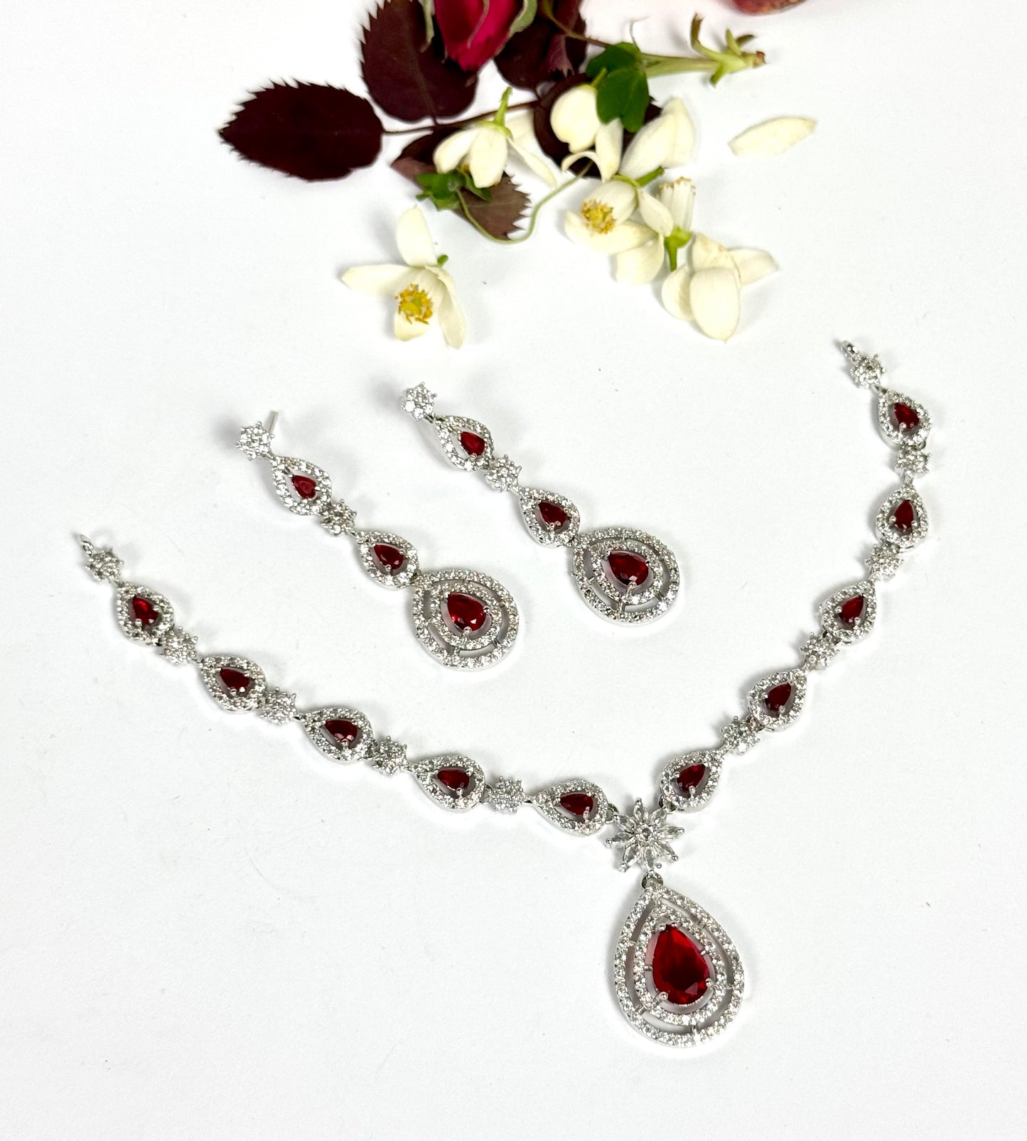American Diamond 1 karat Necklace set