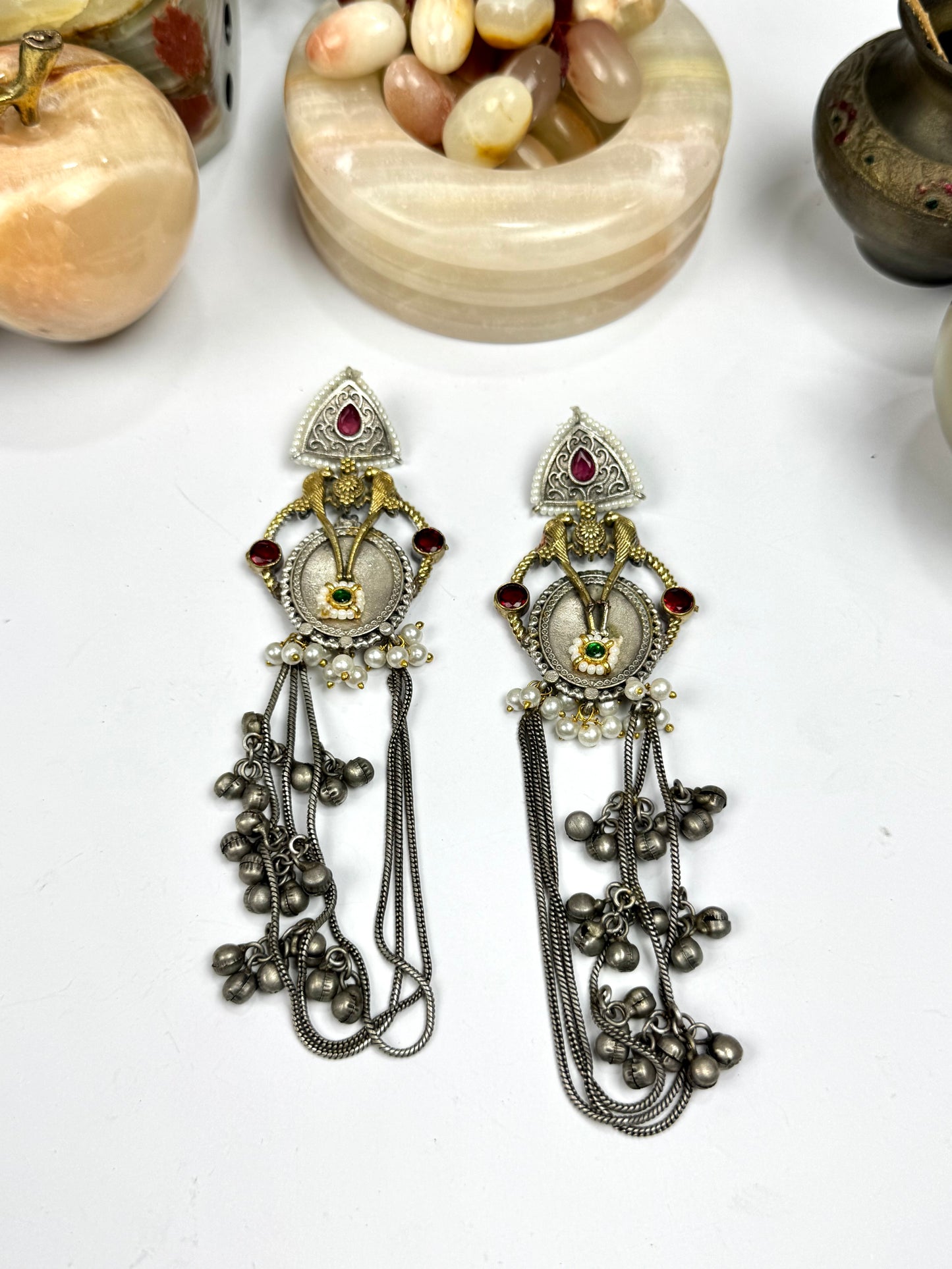 Premium brass made oxidised Designer Earrings