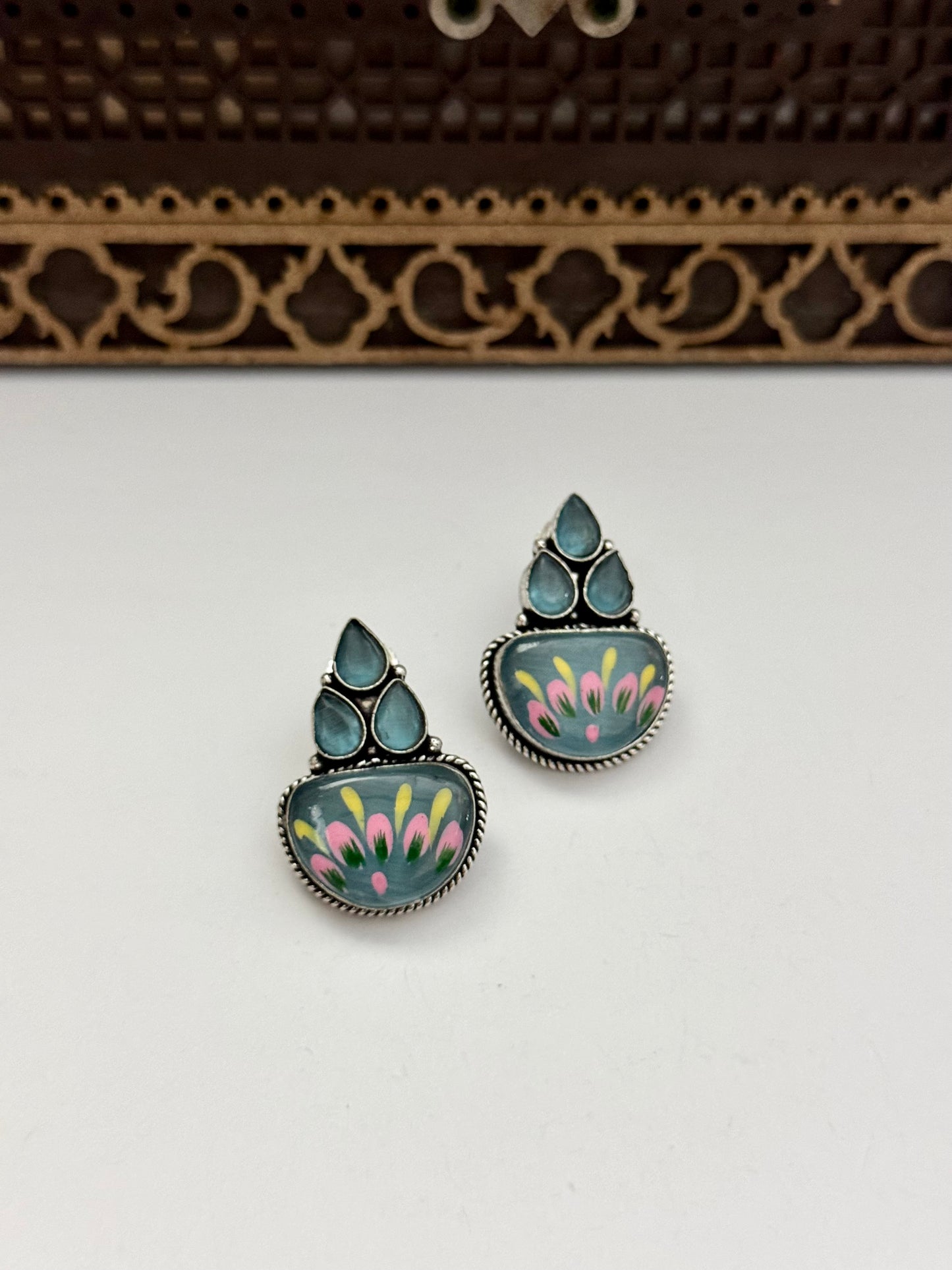 Premium brass made oxidised Earrings